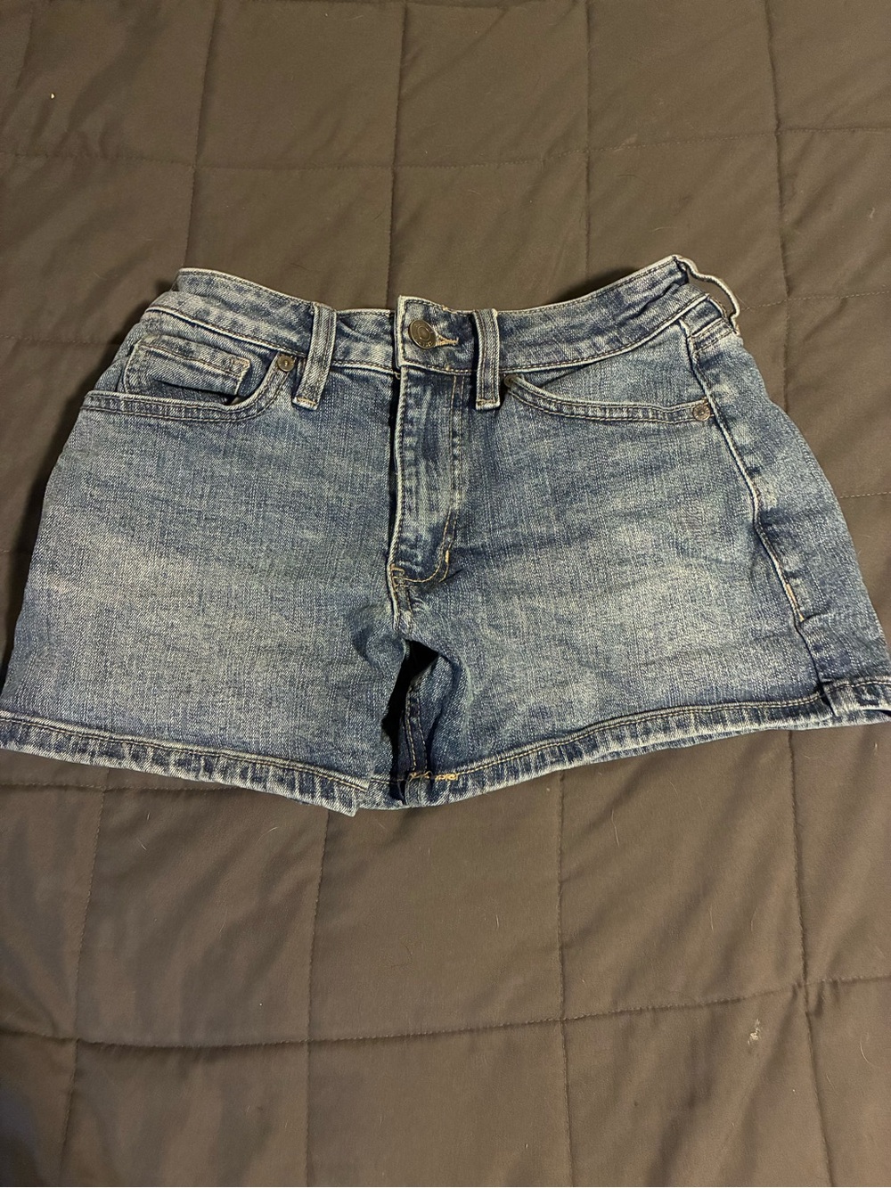 Shyanne Washed Blue Denim Jean Shorts